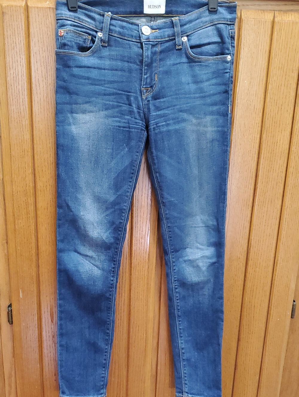 Hudson Jeans Skinny Jeans in Dark Blue Wash